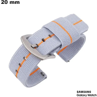 Kaufen Sie graues 20 mm Smartwatch-Band aus Stoff für Samsung
