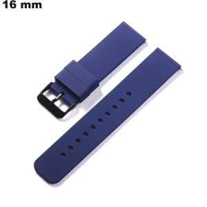 Bracelet 16mm montre Bleu Silicone \ Livraison Rapide
