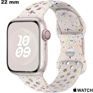Bracciale Bianco 22mm Apple Watch Silicone - Qualità Premium