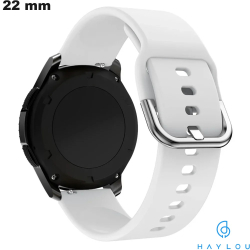 Witte Siliconen Antizweet Armband voor Haylou Horloge