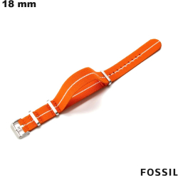 Armband Nylon Fossil Oranje voor horloge 18 mm