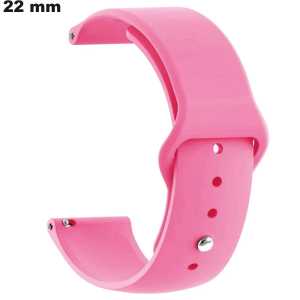 Armband 22mm Siliconen horloge Roze: Verzending binnen 24 uur