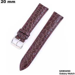 Pulseira Marrom Couro verdadeiro textura crocodilo Samsung barata