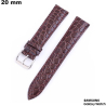 Bracciale Marrone Pelle vera grana coccodrillo Samsung economico
