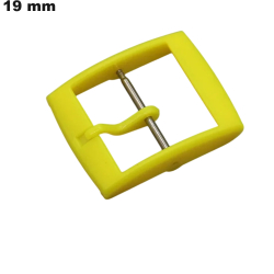 Hebilla de 19 mm para pulsera de policarbonato amarillo
