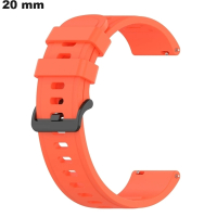 Armband Orange Gummi Uhr 20 mm \ Einfache Montage