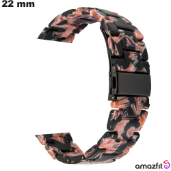 Armband aus schwarzem Resin 22 mm für Amazfit-Uhr