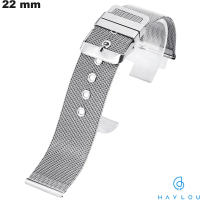 Vente Bracelet pour montre Maille fine Argenté 22 mm Haylou