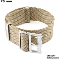 Armband 20mm geflochten Beige für hochwertige Samsung Smartwatch