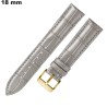 Armband 18 mm Grau Uhr Echtes Leder | Einfache Montage