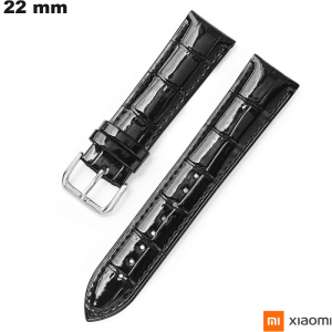 Venda de Bracelete Preto em Couro Verdadeiro para Relógio de 22 mm Xiaomi