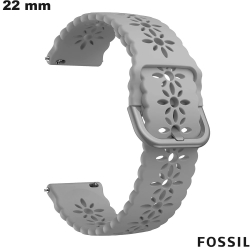 Fossil 22 mm Rubber Gray Smartwatch Band