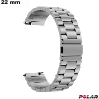 Bracciale in Titanio Polar Argentato per orologio 22mm # Spedizione Gratuita