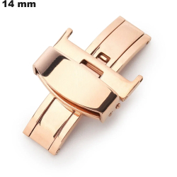 Cheap Stainless Steel Rose Gold 14 mm Butterfly Loop