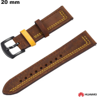 Echtlederarmband Smartwatch 20mm Huawei Braun günstig