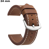 Armband 24 mm Braunes Synthetikleder für günstige Uhren