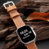 Armband 24 mm Braunes Synthetikleder für günstige Uhren
