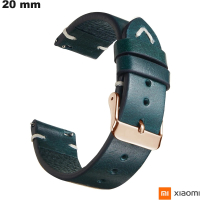 Bracelete Azul Couro verdadeiro smartwatch 20 mm Xiaomi barato