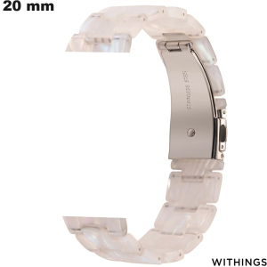 Verkauf Weißes 20mm Armband aus Resin für Withings Smartwatch