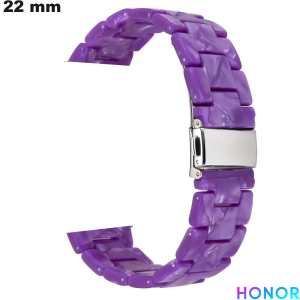 Bracelet Résine Violet montre Honor 22 mm