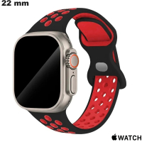 Koop Zwarte Silicone Fitness Armband voor Apple Watch 22 mm