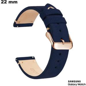 Echten blauen Lederarmband für Samsung-Uhr 22mm kaufen