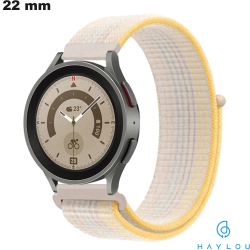 Bracelet Blanc Tissu 22 mm montre Haylou