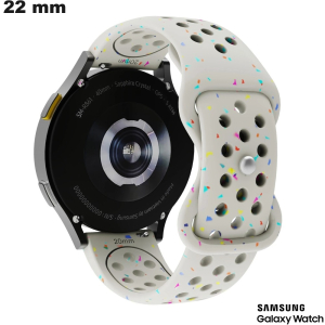 Bracelet Caoutchouc 22mm Blanc Samsung pour montre de qualité