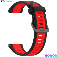 Bracciale 20 mm orologio connesso Rosso Honor in gomma di qualità