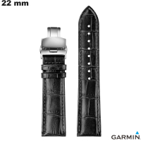 Comprar pulsera de 22 mm Garmin negra de cuero auténtico para reloj