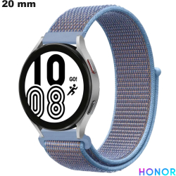 Bracciale in tessuto per orologio connesso Blu Honor 20mm