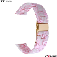 Bracciale 22 mm per smartwatch Polar Rose Resina economico