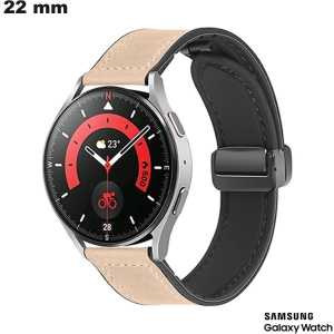 Armband Samsung 22 mm Smartwatch Beiges Silikon von hoher Qualität