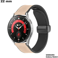 Bracelet Samsung 22 mm montre connectée Beige Silicone de qualité