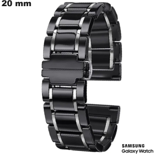 Armband Samsung Schwarz Keramik 20mm Uhr \ Premium-Qualität