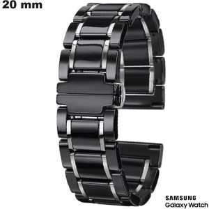 Pulsera Samsung Negra Cerámica 20mm reloj \ Calidad Premium
