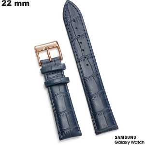 Samsung Smartwatch-Armband kaufen Blau echtes Leder 22mm
