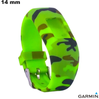 Bracelet montre connectée Caoutchouc 14 mm Vert Garmin pas cher