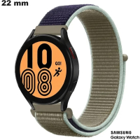 Bracelet 22 mm sport montre connectée Tissu Bleu Samsung de qualité