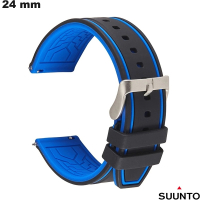 Bracelet Noir Suunto Silicone montre 24mm