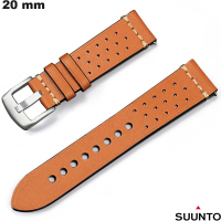 Bracelet voor slimme horloge Oranje 20mm Leer Suunto goedkoop