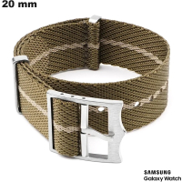 Bracelet Vert Tissu NATO 20 mm de smartwatch Samsung de qualité
