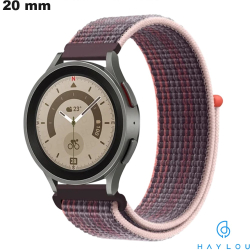 Pulseira Haylou de relógio Nylon 20mm Roxa