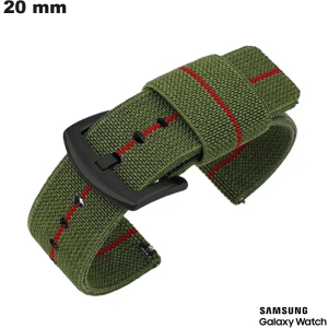 Bracelet 20mm Samsung montre Vert sport Tissu / Livraison Offerte