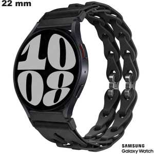 Bracelet Silicone Noir 22 mm smartwatch Samsung # Envoi en 24h