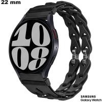 Bracelet Silicone Noir 22 mm smartwatch Samsung # Envoi en 24h