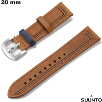 Armband 20 mm Echt Leer Suunto Bruin ● Gratis Verzendkosten
