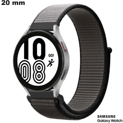 Bracelet Nylon Gris 20 mm montre connectée Samsung