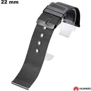 Bracelet Noir milanais de montre Métal Huawei 22mm pas cher