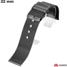 Bracelet Noir milanais de montre Métal Huawei 22mm pas cher